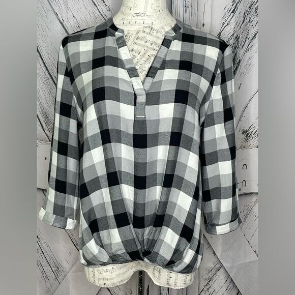 Como Vintage Checked High Low Top M - Picture 1 of 8